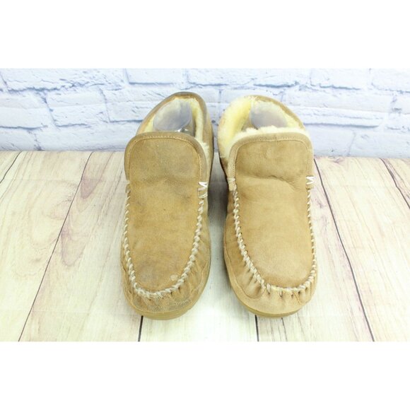 LL Bean Wicked Good Slippers Boot Moc Suede Brown Size 12 Wide - Picture 5 of 10